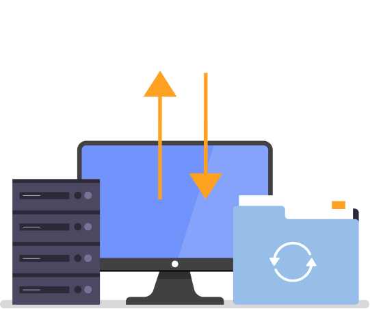 Cloud Backup and Restore Illustration